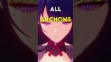 ALL ARCHONS RANKED in  Genshin Impact #shorts