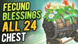All 24 Fecund Hampers Chest Locations | Fecund Blessings Event Genshin Impact