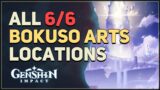 All 6 Bokuso Arts Locations Genshin Impact