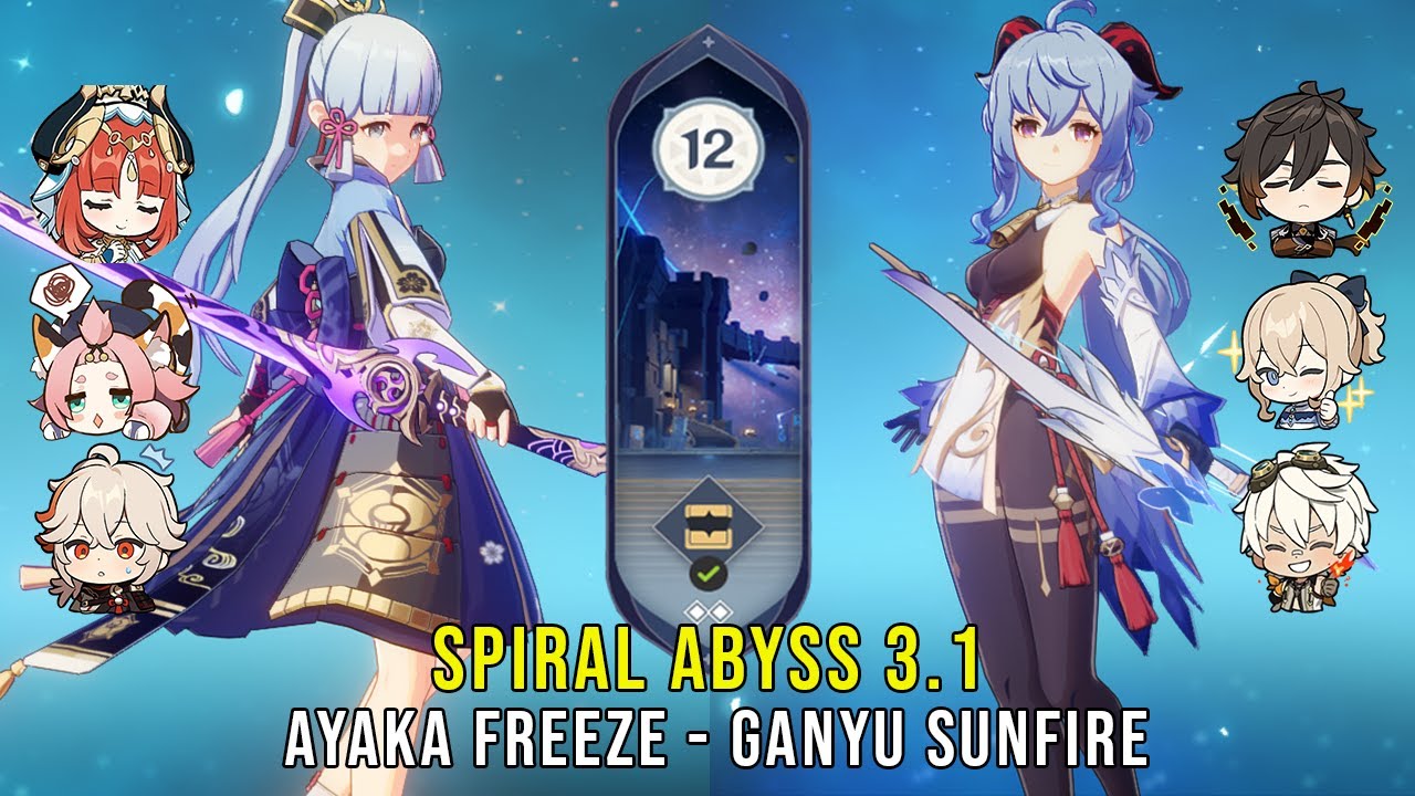 C Ayaka Freeze With Nilou And C Ganyu Sunfire Genshin Impact Abyss