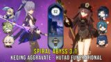 C0 Keqing Aggravate and C1 Hutao Funerational – Genshin Impact Abyss 3.1 – Floor 12 9 Stars