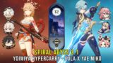C0 Yoimiya Hypercarry and C0 Eula x Yae Miko – Genshin Impact Abyss 3.1 – Floor 12 9 Stars