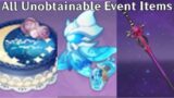 Every UNOBTAINABLE event items in Genshin Impact