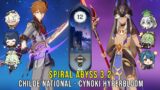 C0 Childe National and C1 Cyno Kuki Hyperbloom – Genshin Impact Abyss 3.2 – Floor 12 9 Stars
