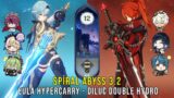 C0 Eula Hypercarry and C4 Diluc Double Hydro – Genshin Impact Abyss 3.2 – Floor 12 9 Stars