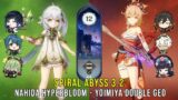 C0 Nahida Hyperbloom and C0 Yoimiya Double Geo – Genshin Impact Abyss 3.2 – Floor 12 9 Stars