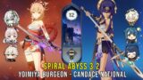 C0 Yoimiya Burgeon and C6 Candace National – Genshin Impact Abyss 3.2 – Floor 12 9 Stars