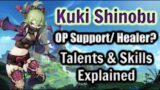 Kuki Shinobu OP Support/Healer? Talents & Skills Explained Genshin Impact 2.7 First Electro Healer!