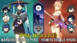 C0 Wanderer Double Pyro and C0 Yoimiya Double Hydro – Genshin Impact Abyss 3.2 – Floor 12 9 Stars