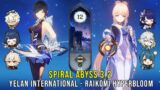 C0 Yelan International and C0 Raikomi Hyperbloom – Genshin Impact Abyss 3.2 – Floor 12 9 Stars