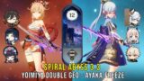 C0 Yoimiya Double Geo and C0 Ayaka Freeze – Genshin Impact Abyss 3.3 – Floor 12 9 Stars