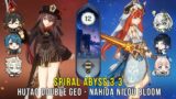 C1 Hutao Double Geo and C0 Nahida Nilou Bloom – Genshin Impact Abyss 3.3 – Floor 12 9 Stars