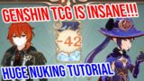 Genius Invokation TCG 42 DAMAGE NUKE TUTORIAL! Genshin Impact