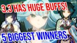 HUGE BUFFS in 3.3! The 5 Biggest Winners of Genshin Impact's Patch 3.3
