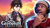 NEW PLAYER Reacts to EVERY Genshin Impact VERSION trailer FOR THE FIRST TIME