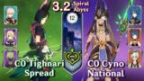 Spiral Abyss 3.2 – C0 Tighnari Spread & C0 Cyno National | Floor 12 Full Stars | Genshin Impact