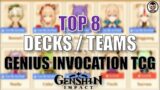 Top 8 Teams/Decks in Genius Invokation TCG | Genshin Impact