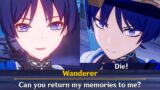 WANDERER After Getting His Memories Back Cutscene Genshin Impact Archon Quest SCARAMOUCHE Story