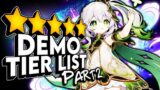 5 Star Demo Tier List (Part 2 of 2) | Genshin Impact
