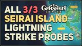 All 3 Seirai Island Lightning Strike Probe Compass Puzzles Genshin Impact