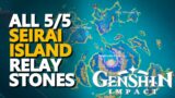All Seirai Island Relay Stone Puzzles Genshin Impact