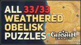 All Weathered Obelisk Puzzles Genshin Impact