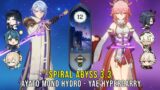 C0 Ayato Mono Hydro and C0 Yae Hypercarry – Genshin Impact Abyss 3.3 – Floor 12 9 Stars