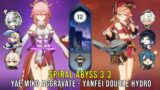 C0 Yae Miko Aggravate and C6 Yanfei Double Hydro – Genshin Impact Abyss 3.3 – Floor 12 9 Stars
