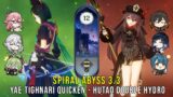 C0 Yae Tighnari Quicken and C1 Hutao Double Hydro – Genshin Impact Abyss 3.3 – Floor 12 9 Stars