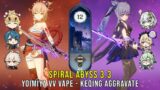 C0 Yoimiya VV Vape and C1 Keqing Aggravate – Genshin Impact Abyss 3.3 – Floor 12 9 Stars