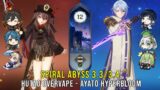 C1 Hutao Overvape and C0 Ayato Hyperbloom – Genshin Impact Abyss 3.3 – Floor 12 9 Stars