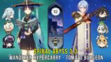 C1 Wanderer Hypercarry and C0 Ayato Thoma Burgeon – Genshin Impact Abyss 3.3 – Floor 12 9 Stars