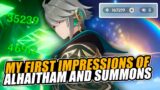 My First Impressions of Alhaitham… (I almost swiped) | Alhaitham Summons | Genshin Impact