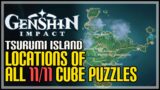 All 11 Tsurumi Island Electro Cubes Puzzles Genshin Impact