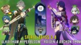 C0 Alhaitham Hyperbloom and C0 Raiden Archon Team – Genshin Impact Abyss 3.4 – Floor 12 9 Stars