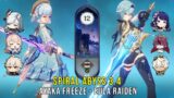 C0 Ayaka Freeze and C0 Eula Raiden – Genshin Impact Abyss 3.4 – Floor 12 9 Stars