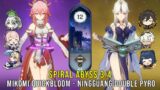 C0 Yae Kokomi Quickbloom and C6 Ningguang Double Pyro – Genshin Impact Abyss 3.4 – Floor 12 9 Stars