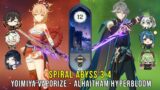 C0 Yoimiya Vaporize and C0 Alhaitham Hyperbloom – Genshin Impact Abyss 3.4 – Floor 12 9 Stars