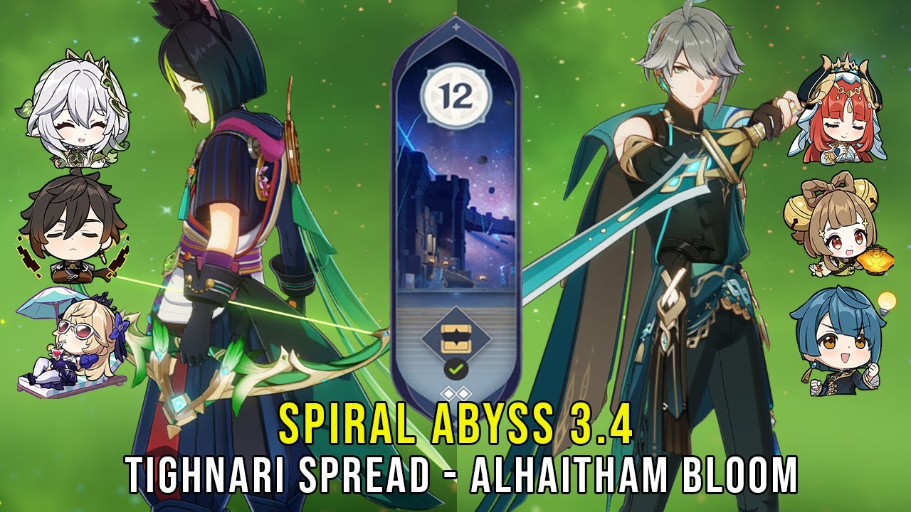 C1 Tighnari Spread and C0 Alhaitham Bloom - Genshin Impact Abyss 3.4 ...