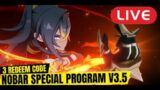 Live NOBAR Special Program Genshin Impact v3.5 (3 Redeem Code)