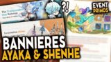 BANNIERES AYAKA & SHENHE OFFICIELLES ! Excellentes MAIS … | Genshin Impact