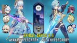 C0 Ayaka Hypercarry and C0 Eula Mika Hypercarry – Genshin Impact Abyss 3.5 – Floor 12 9 Stars