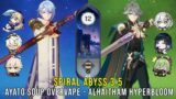 C0 Ayato Soup and C0 Alhaitham Hyperbloom – Genshin Impact Abyss 3.5 – Floor 12 9 Stars