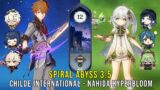 C0 Childe International and C0 Nahida Hyperbloom – Genshin Impact Abyss 3.5 – Floor 12 9 Stars