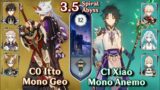 C0 Itto Mono Geo & C1 Xiao Mono Anemo | Spiral Abyss 3.4/3.5 Floor 12 – 9 Stars | Genshin Impact