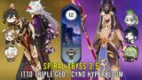 C0 Itto Triple Geo and C1 Cyno Hyperbloom – Genshin Impact Abyss 3.5 – Floor 12 9 Stars
