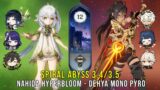 C0 Nahida Hyperbloom and C0 Dehya Mono Pyro – Genshin Impact Abyss 3.4/3.5 – Floor 12 9 Stars