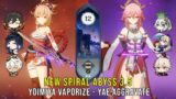 C0 Yoimiya Vaporize and C0 Yae Aggravate – NEW Genshin Impact Abyss 3.5 – Floor 12 9 Stars