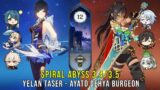 C1 Yelan Taser and C0 Ayato Dehya Burgeon – Genshin Impact Abyss 3.4/3.5 – Floor 12 9 Stars