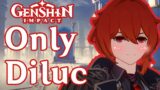 Can You Beat Genshin Impact Using Only Diluc?!